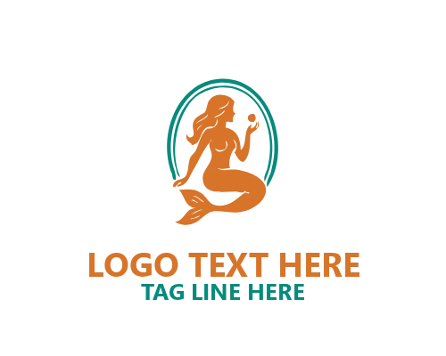 Mermaid Queen Crown Logo