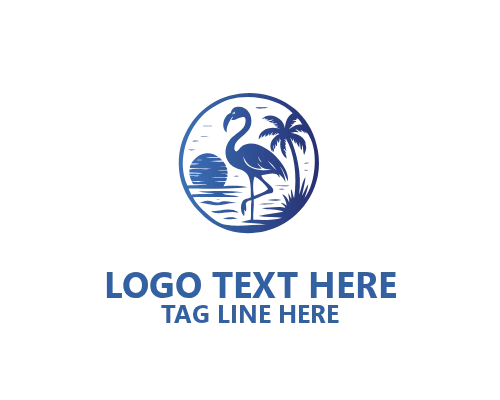 Nature Flamingo Logo