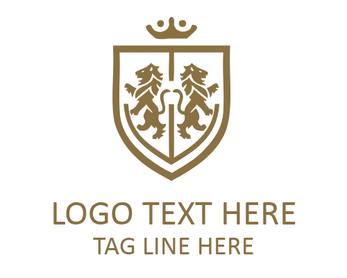 Mighty Lion Crest Logo