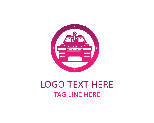 Military Tank Silhouette Logo for War and Strategy Content