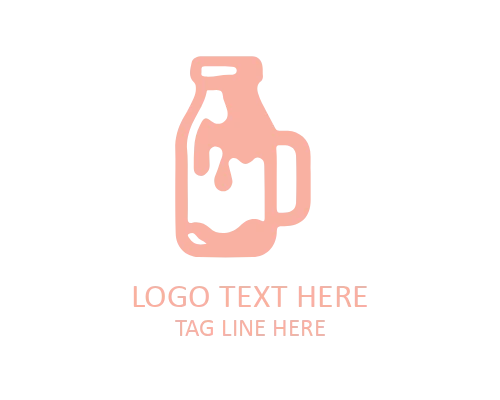 Milk Bottle Outline Logo