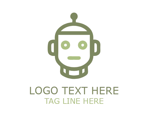 Mini Cute Robot Logo for App Branding