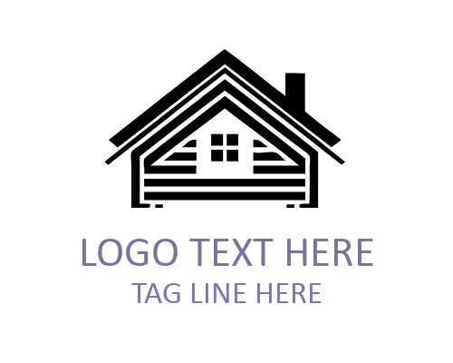  Minimal Abstract Linear Roof Logo for Construction and Architecture Brands