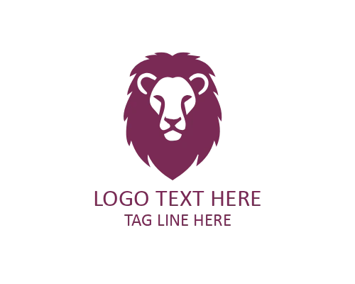 Minimal Abstract Lion Face Logo for Wildlife and Leadership Brands
