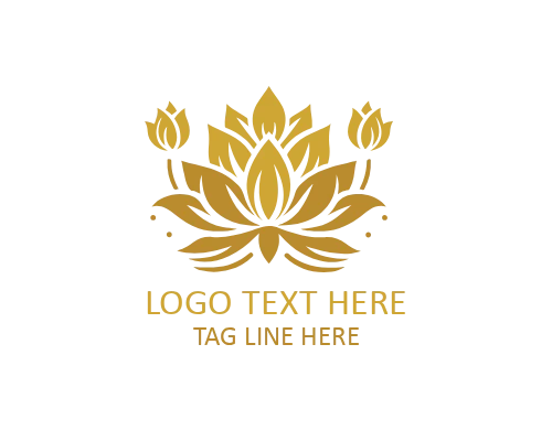 Minimal Abstract Lotus Logo for Modern Wellness and Spa Brands