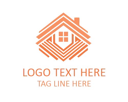 Minimal Abstract Point Roof Logo for Roofing and Construction Brands