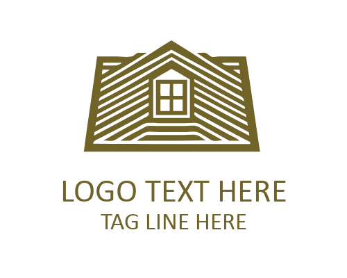 Minimal Abstract Roof Mark Logo for Construction Brands