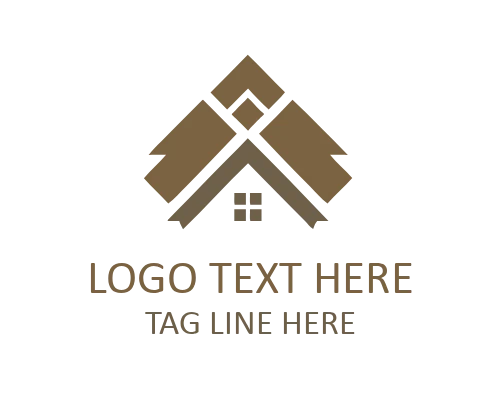  Minimal Abstract Roof Outline Logo for Construction and Architecture Brands