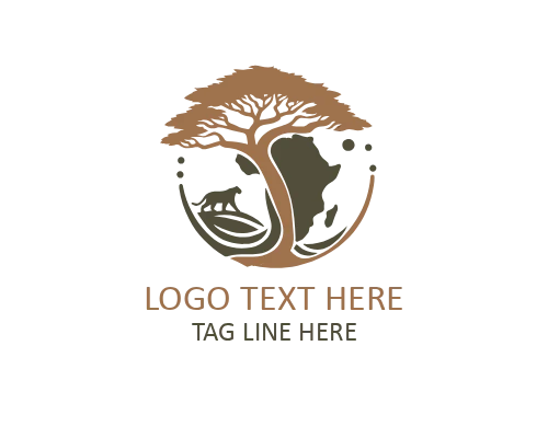 Minimal Africa Map Pin Logo for Navigation and Travel Brands