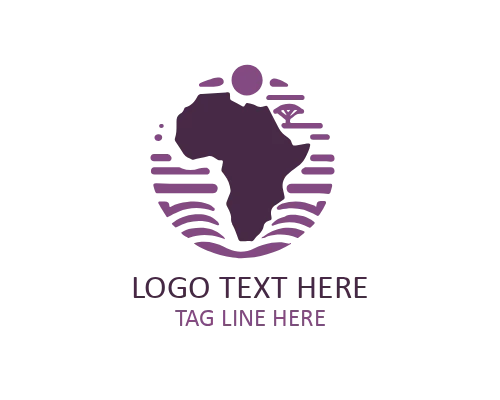 Minimal Africa Outline Logo for Travel and Education Brands