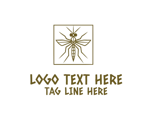 Minimal Alert Mosquito Logo