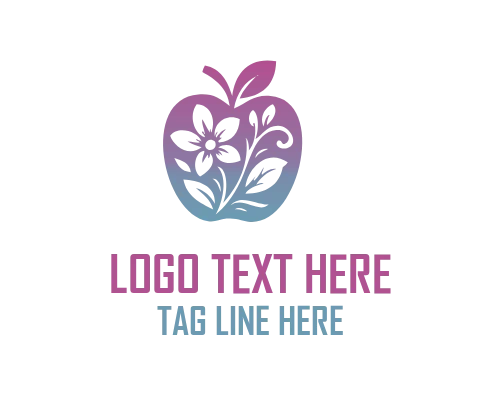Minimal Apple Abstract Logo