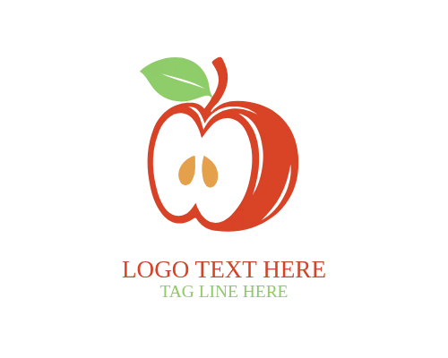 Minimal Apple Fruit Logo
