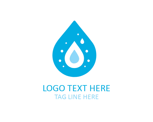 Minimal Aqua Droplet Logo