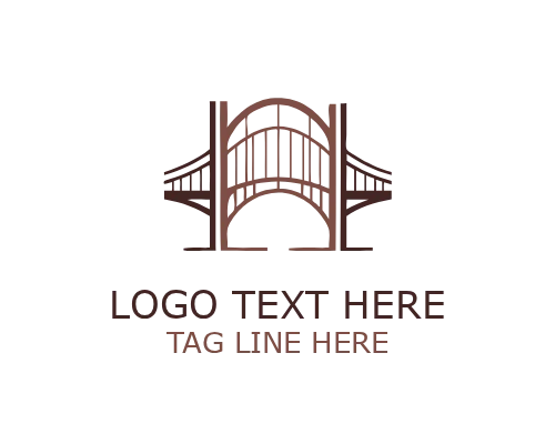 Minimal Architecture Bridge Logo for Clean Engineering Branding