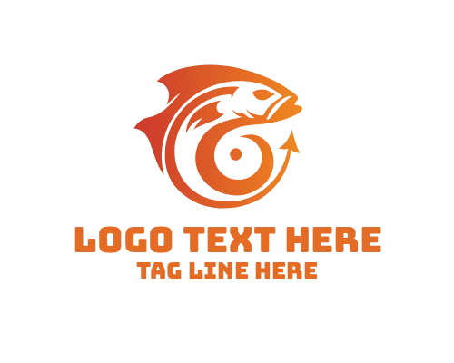 Minimal Art Fish Logo
