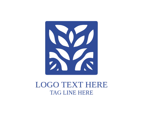 Minimal Art Floral Cube Logo