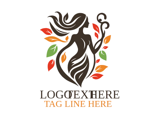 Minimal Art Women Tree Logo