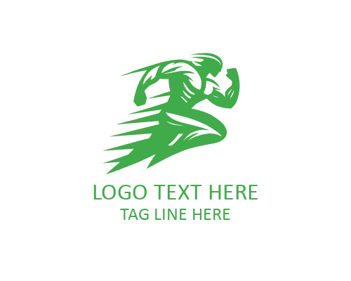 Minimal Athletic Runner Logo for Sports and Fitness Brands