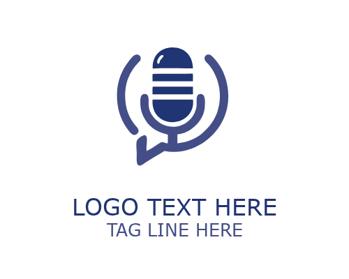 Minimal Audio Podcast Logo for Media and Broadcast Branding