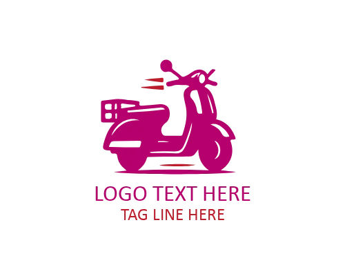 Minimal Back View Scooter Logo for Transport Brands