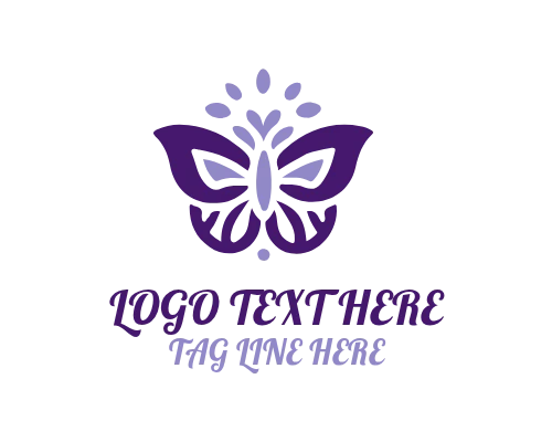 Minimal Badge Butterfly Logo