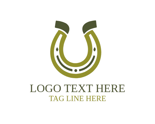 Minimal Badge Horse Shoe Logo
