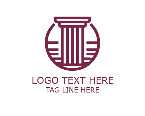 Minimal Badge Pillar Logo