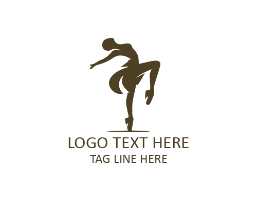 Minimal Ballet Dance Logo for Arts and Performance Brands