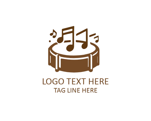 Minimal Bass Drum Logo for Music and Entertainment Brands