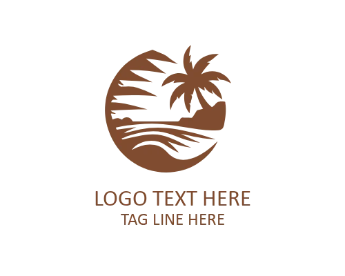 Minimal Beach Chair Pool Logo for Travel and Resort Brands