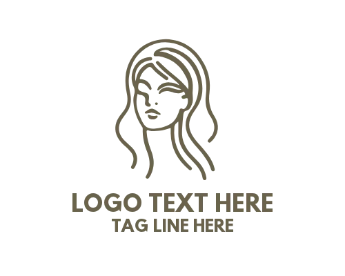 Minimal Beauty Lady Icon Logo