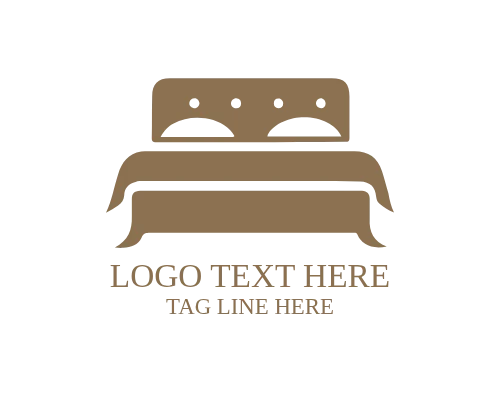 Minimal bed Furniture Logo