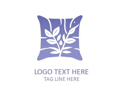 Minimal Bedroom Pillow Logo