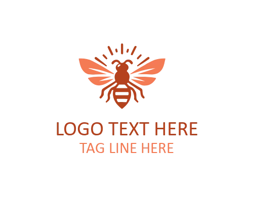 Minimal Bee Modern Icon
