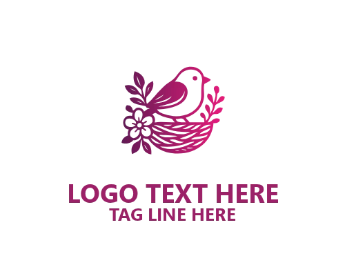 Minimal Bird Nest Logo