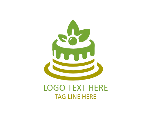 Minimal Birthday Cake Slice Logo for Bakery Brands