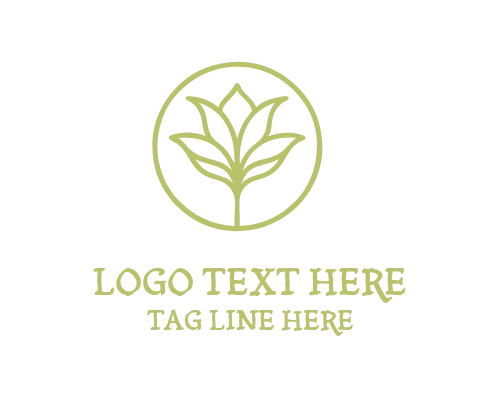 Minimal Blossom Flower Logo