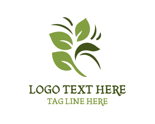 Minimal Botanical Leaf Logo