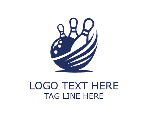 Minimal Bowling Ball Logo for Modern Sports Branding