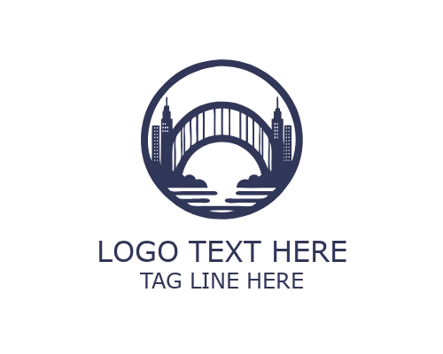 Minimal Bridge Icon Logo