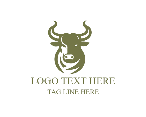 Minimal Bull Head Logo for Clean and Powerful Branding