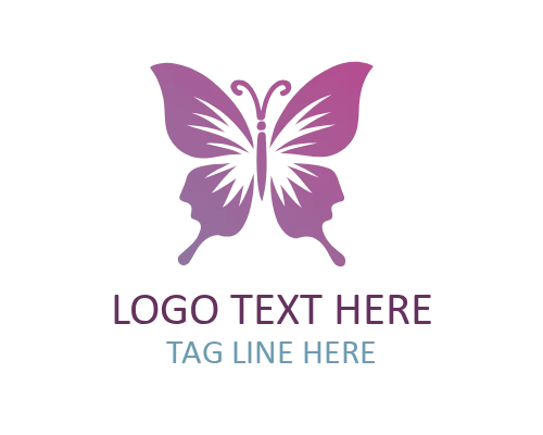 Minimal Butterfly Shape Modern Logo