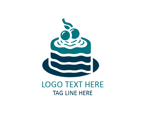 Minimal Cake Slice Logo for Bakery and Dessert Brands