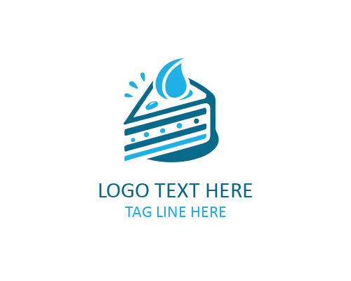 Minimal Cake Slice Outline Logo