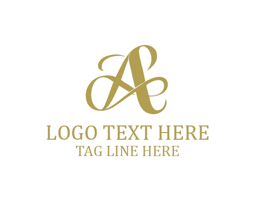 Minimal Calligraphy Letter A Logo