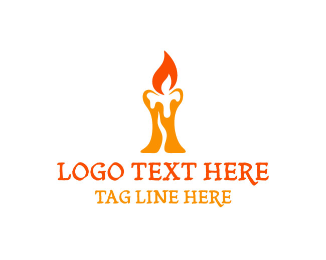  Minimal Candle Glow Logo