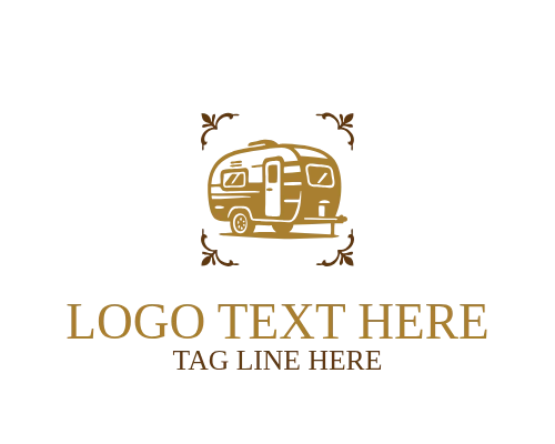 Minimal Caravan Outline Logo