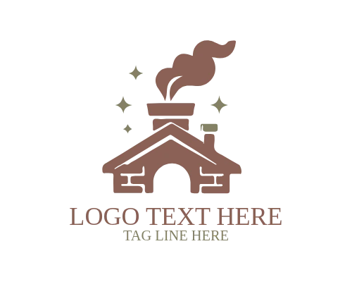 Minimal Chimney Logo for Clean Home Service and Fireplace Branding