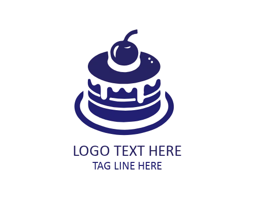  Minimal Chocolate Cake Slice Logo for Dessert Brands